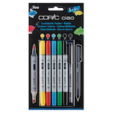 Artikelbild 1 für COPIC® Ciao 5+1 Layoutmarker-Set farbsortiert 1,0 + 6,0 mm, 6 St., Artikelnummer 717227