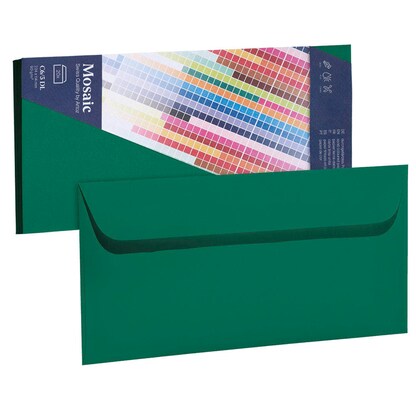 Artikelbild für artoz Briefumschläge Mosaic DIN lang ohne Fenster tannengrün haftklebend 20 St., Artikelnummer 959270