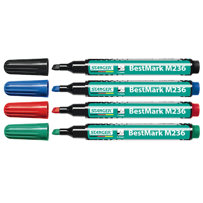 Artikelbild 22 für STANGER BestMark M236 Permanentmarker-Set farbsortiert 1,0 - 4,0 mm, 4 St., Artikelnummer 436438