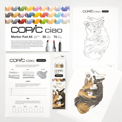 Artikelbild 4 für COPIC® Ciao 2D Pet Palette Starter Layoutmarker-Set farbsortiert 1,0 + 6,0 mm, 1 Set, Artikelnummer 606709