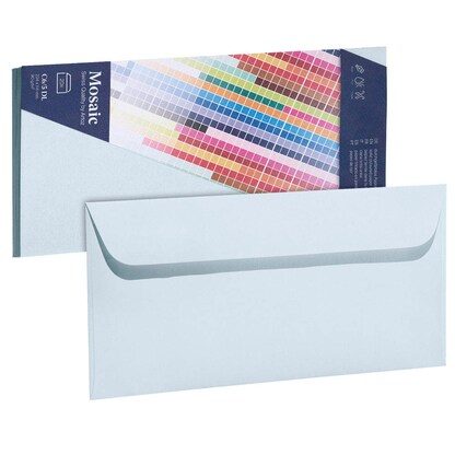 Artikelbild für artoz Briefumschläge Mosaic DIN lang ohne Fenster hellblau haftklebend 20 St., Artikelnummer 959379