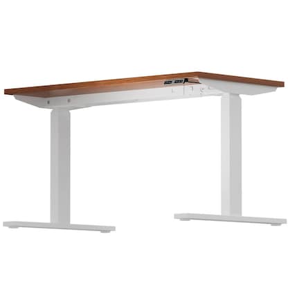 Artikelbild 5 für BISLEY E-WonderTech elektrisch höhenverstellbarer Schreibtisch lincoln walnuss rechteckig, T-Fuß-Gestell weiß 160,0 x 60,0 cm, Artikelnummer 413686