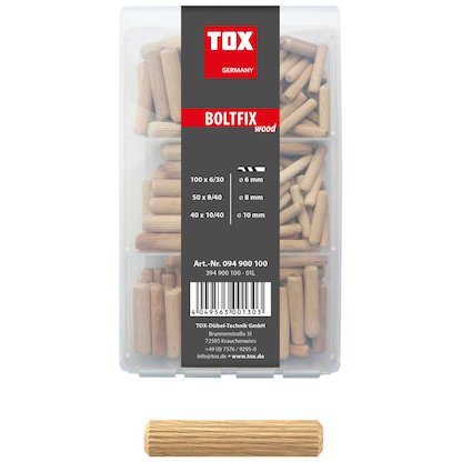 Artikelbild 1 für TOX Boltfix wood 094900100 Holzdübel-Sortiment, 190-teilig, Artikelnummer 560049