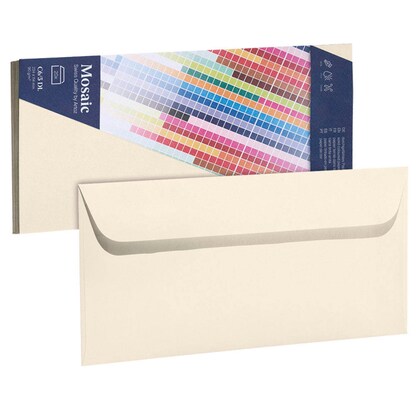 Artikelbild für artoz Briefumschläge Mosaic DIN lang ohne Fenster elfenbein haftklebend 20 St., Artikelnummer 959383
