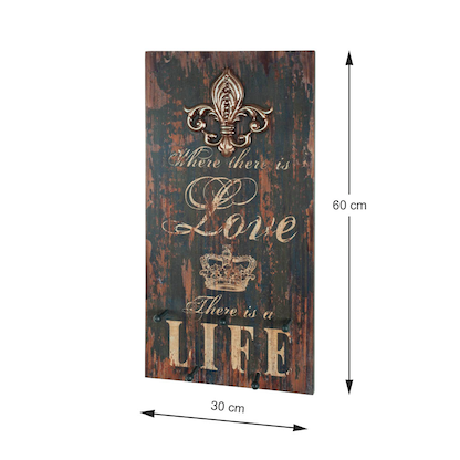 Artikelbild 3 für HAKU Möbel Wandgarderobe 89952 Motiv Holz 5 Haken 30,0 x 60,0 cm, Artikelnummer 553323