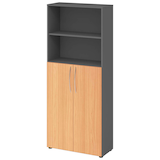 Artikelbild 1 für HAMMERBACHER Regalschrank 4770, V4770/G/6/BM grafit, buche 80,0 x 34,6 x 188,0 cm, Artikelnummer 953077