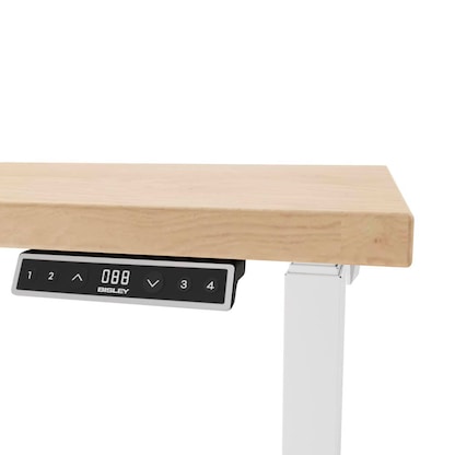 Artikelbild 3 für BISLEY E-WonderTech elektrisch höhenverstellbarer Schreibtisch ahorn rechteckig, T-Fuß-Gestell weiß 160,0 x 60,0 cm, Artikelnummer 413759