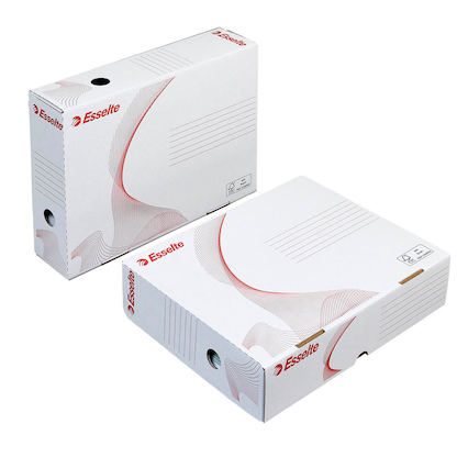 Artikelbild 2 für 10 Esselte Archivboxen weiß 25,5 x 32,9 x 8,0 cm, Artikelnummer 515052