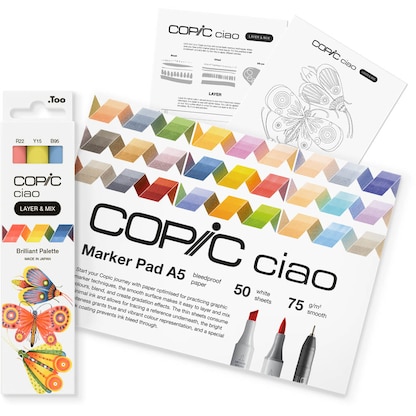 Artikelbild 2 für COPIC® Ciao 2D Brilliant Palette Starter Layoutmarker-Set farbsortiert 1,0 + 6,0 mm, 1 Set, Artikelnummer 606647