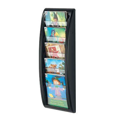 Artikelbild 3 für PAPERFLOW Wandprospekthalter Kompakt anthrazit DIN A5 5 Fächer, Artikelnummer 125013