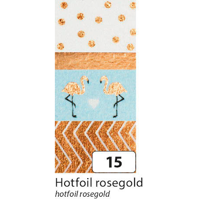 Artikelbild 2 für folia Washi Tape HOTFOIL Deko-Klebeband matt 15,0 mm x 5,0 m 4 Rollen, Artikelnummer 557160