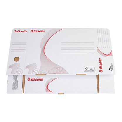 Artikelbild 4 für 10 Esselte Archivboxen weiß 25,5 x 32,9 x 8,0 cm, Artikelnummer 515052