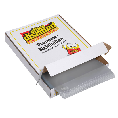 Artikelbild 4 für 100 office discount Sichthüllen DIN A4 glasklar glatt 0,12 mm, Artikelnummer 780775