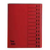 Artikelbild 1 für bene Ordnungsmappe 12 Fächer rot, Artikelnummer 401703