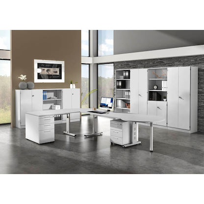 Artikelbild 4 für HAMMERBACHER Regalschrank Gradeo, V7300/5/5/RE lichtgrau 80,0 x 42,0 x 200,4 cm, Artikelnummer 234187