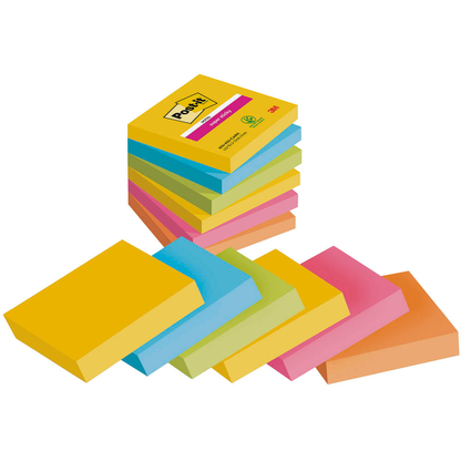 Artikelbild 4 für 2 + 1 GRATIS: Post-it® Super Sticky Carnival Haftnotizen extrastark farbsortiert, 2x 6 Blöcke + GRATIS 1x 6 Blöcke, Artikelnummer 647556
