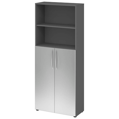 Artikelbild für HAMMERBACHER Regalschrank 4770, V4770/G/S/BM grafit, silber 80,0 x 34,6 x 188,0 cm, Artikelnummer 953131