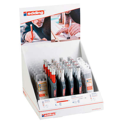 Artikelbild 10 für edding Display DIY Tieflochmarker-Bleistift weiß HB 2,0 - 5,0 mm, 1 Set, Artikelnummer 679817