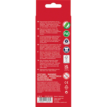 Artikelbild 4 für FABER-CASTELL Radierbare Grip Buntstifte farbsortiert, 10 St., Artikelnummer 602779