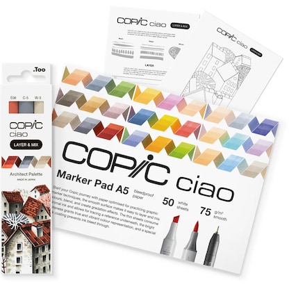 Artikelbild 2 für COPIC® Ciao 3D Architect Palette Starter Layoutmarker-Set farbsortiert 1,0 + 6,0 mm, 1 Set, Artikelnummer 606628