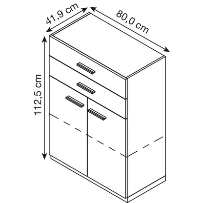 Artikelbild 2 für röhr Aktenschrank quantum, 180/D33/6120-85-R1 grau, eiche 1 Fachboden 80,0 x 41,9 x 112,5 cm, Artikelnummer 722243