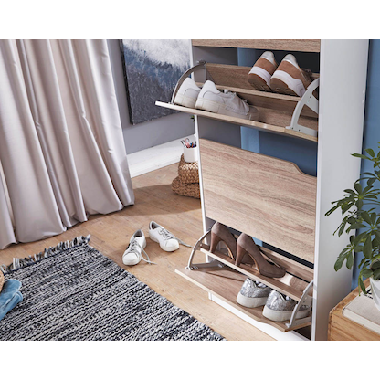 Artikelbild 8 für WOHNLING Schuhschrank, WL5.036 weiß 4 Fachböden 60,0 x 24,0 x 150,0 cm, Artikelnummer 905767