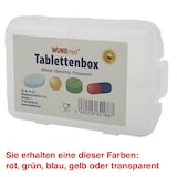 Artikelbild 1 für WUNDmed® Tablettenbox farbsortiert (rot, grün, blau, gelb, transparent), Artikelnummer 470466