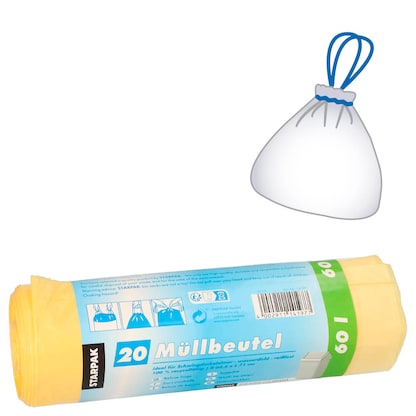 Artikelbild 23 für STARPAK Müllbeutel 60,0 l gelb 20,0 µm, 20 St., Artikelnummer 515571