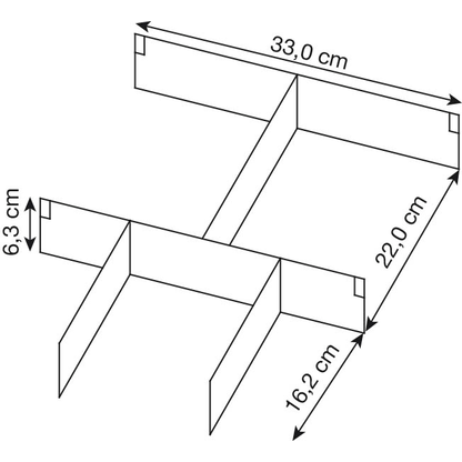 Artikelbild 2 für HAMMERBACHER Trennsteg grau 1 Set, Artikelnummer 395405