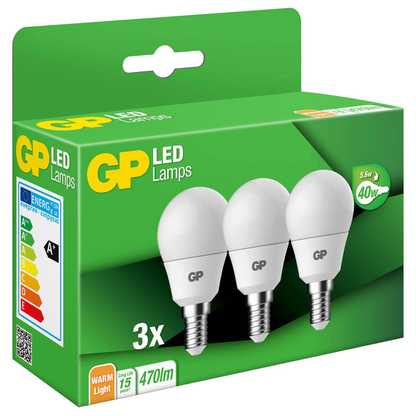 Artikelbild 17 für 3 GP LED-Lampen Deco Mini Globe E14 4,9 W matt, Artikelnummer 515066