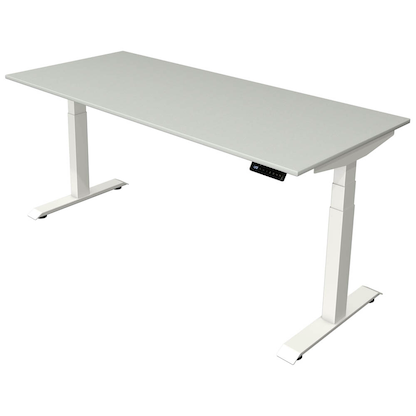 Artikelbild für Kerkmann Move 4 elektrisch höhenverstellbarer Schreibtisch lichtgrau rechteckig, T-Fuß-Gestell weiß 180,0 x 80,0 cm, Artikelnummer 997960