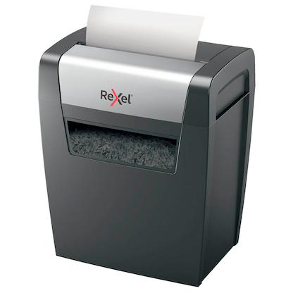 Artikelbild 17 für Rexel Momentum X308 Aktenvernichter mit Partikelschnitt P-3, 5 x 42 mm, bis 8 Blatt, schwarz, Artikelnummer 875056