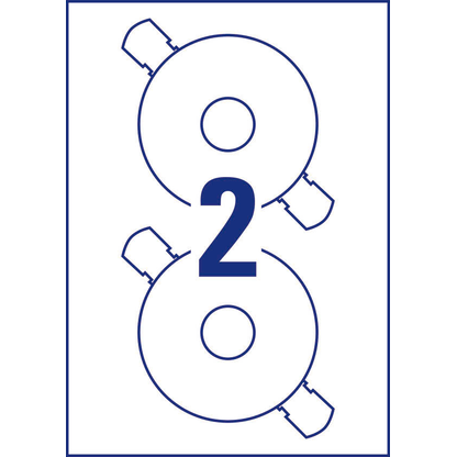 Artikelbild 5 für 50 AVERY Zweckform CD-Etiketten L6015-25 weiß, Artikelnummer 345280