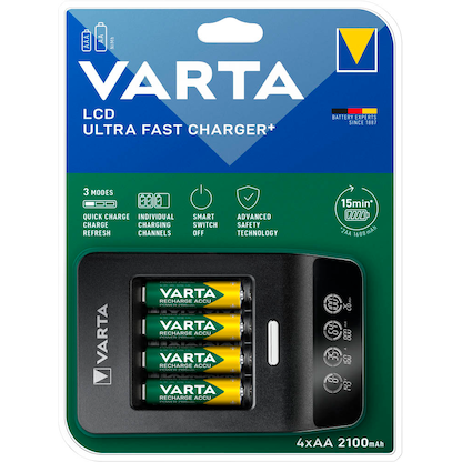 Artikelbild 2 für VARTA LCD ULTRA FAST CHARGER+ Akku-Schnellladegerät inkl. Akkus, Artikelnummer 148017