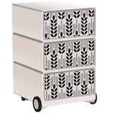 Artikelbild 1 für PAPERFLOW easyBox Black & White Rollcontainer weiß, schwarz 4 Auszüge 39,0 x 43,6 x 64,2 cm, Artikelnummer 215366