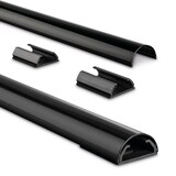 Artikelbild 1 für hama halbrund Alu Kabelkanal 110,0 cm schwarz, Artikelnummer 282036