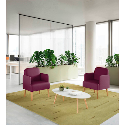 Artikelbild 2 für meet powered by PAPERFLOW Besuchersessel Brooks FTBROSC.23.19 lila Kunststoff, Artikelnummer 687697