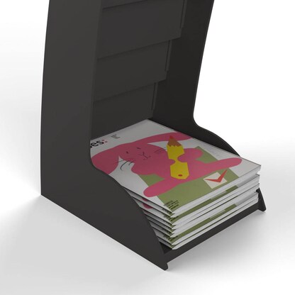 Artikelbild 2 für PAPERFLOW Prospektständer Courbo schwarz DIN A3, DIN A4, Artikelnummer 572812