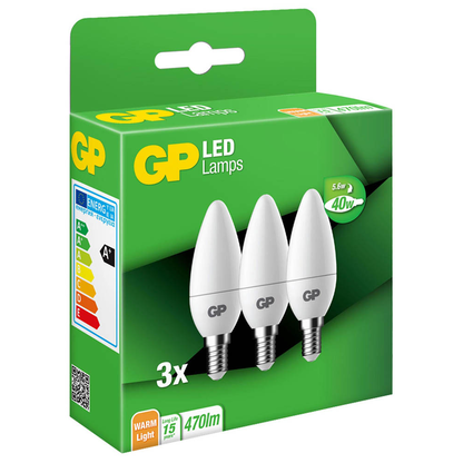 Artikelbild 8 für 3 GP LED-Lampen Mini Candle E14 4,9 W matt, Artikelnummer 515074