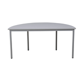 Artikelbild 1 für Gürkan Mehrzwecktisch grau halbrund, Vierkantrohr grau, 160,0 x 80,0 x 75,0 cm, Artikelnummer 824540