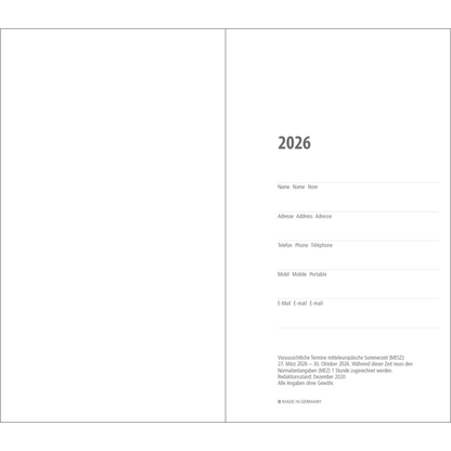 Artikelbild 2 für geiger notes Taschenkalender Wochenplaner Septimus 2026 schwarz, Artikelnummer 550739