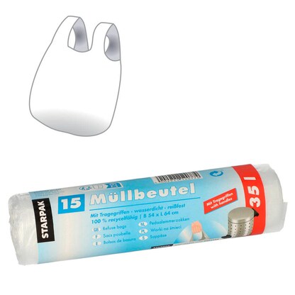 Artikelbild für STARPAK Müllbeutel CleanUp 35,0 l transparent 12,0 µm, 15 St., Artikelnummer 515904