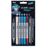 Artikelbild 1 für COPIC® Ciao Manga 2 Layoutmarker-Set farbsortiert 1,0 + 6,0 mm, 6 St., Artikelnummer 717292