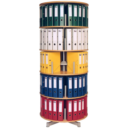 Artikelbild für reef Ordnerdrehsäule buche bis zu 120 Ordner, Etagen einzeln drehbar, H: 193,0 cm, Artikelnummer 677930