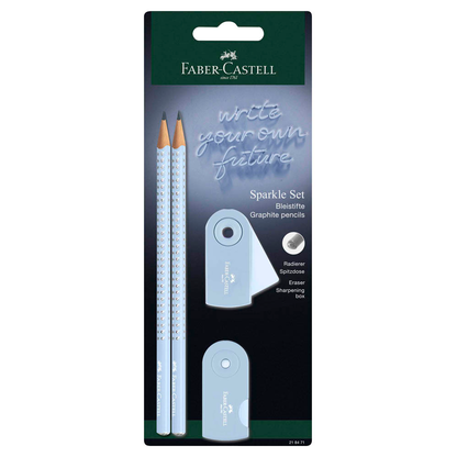 Artikelbild 14 für FABER-CASTELL Grip Sparkle Bleistift-Set B sky blue, 1 Set, Artikelnummer 278228