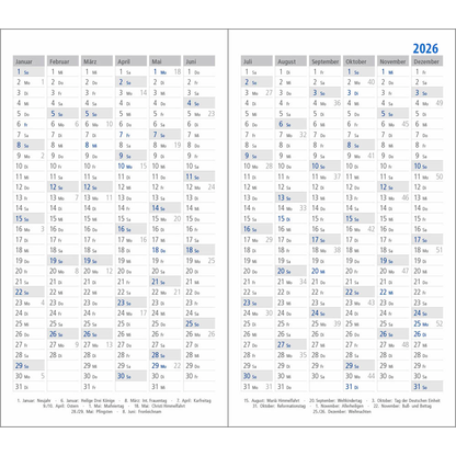 Artikelbild 3 für geiger notes Taschenkalender Wochenplaner Septimus 2026 schwarz, Artikelnummer 550739
