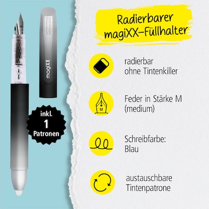 Artikelbild 7 für ONLINE® magiXX Dark Shadow Patronenfüller schwarz M (mittel), Artikelnummer 708956