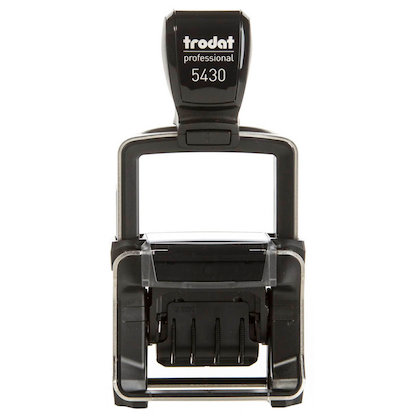 Artikelbild 5 für trodat Datumstempel mit Text individualisierbar 5430 selbstfärbend schwarz mit Logo, 1 St., Artikelnummer 442879
