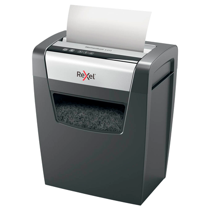 Artikelbild 14 für AKTION: Rexel Momentum X410 Aktenvernichter mit Partikelschnitt P-4, 4 x 28 mm, bis 10 Blatt, schwarz mit 15 Euro CashBack, Artikelnummer 875068