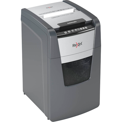 Artikelbild 22 für Rexel Optimum AutoFeed+ 130X Aktenvernichter mit Partikelschnitt P-4, 4 x 28 mm, bis 130 Blatt, schwarz, Artikelnummer 429867